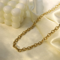 Cadena de Acero Inoxidable 304 Estilo Cubano Hip Hop, Color Dorado, 26g, para Hombre y Mujer, Joyería de Moda, Accesorios, Regalo
