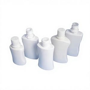 Botella de PE al por mayor con tapa de rosca para cosméticos, envase para el cuidado de la piel, crema, suero, humectante, cuidado personal, plana - Product Image 1