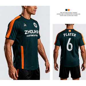 Proveedor Oro, Fabricante OEM de Camisetas de Fútbol Jacquard Personalizadas, Camisetas de Fútbol Ligeras y Transpirables Sublimadas, Uniforme de Equipo - Product Image 2