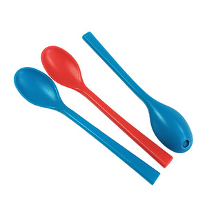 Chuncheng Plastic Straw Spoon Dual Purpose Beverage Stirring Utensil <b>Disposable</b> <b>Tableware</b> - Product Image 1