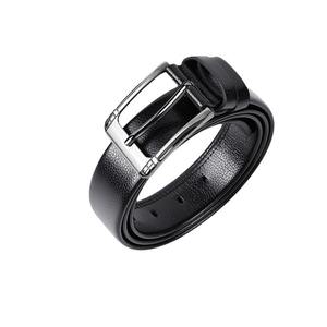 Cinturón de cuero de vaca informal de negocios de longitud personalizada para hombre, PIN de latón macizo con textura de grano de lichi de alta calidad, marca HJ KH Origin - Product Image 2