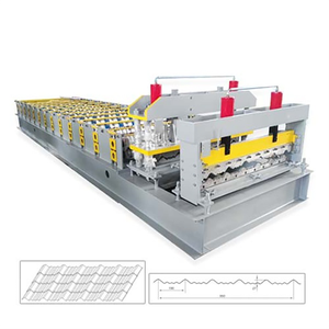 เครื่องขึ้นรูปม้วนแผงหลังคาเหล็กเคลือบกระเบื้องเหล็กโลหะแบบกลุ่มอัตโนมัติ - Product Image 2