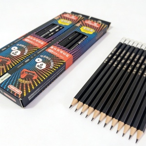 Lápices de Madera Personalizados 2026 con Mango Negro Simple de 7 Pulgadas, 12 Unidades, Lápices HB Preafilados con Borrador para Exámenes, Oficina y Dibujo - Product Image 2