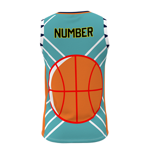 HIRBGOD大人メンズバスケットボールジャージーノースリーブカスタマイズ可能ナンバーチーム名カラフルバスケットボールベスト - Product Image 3
