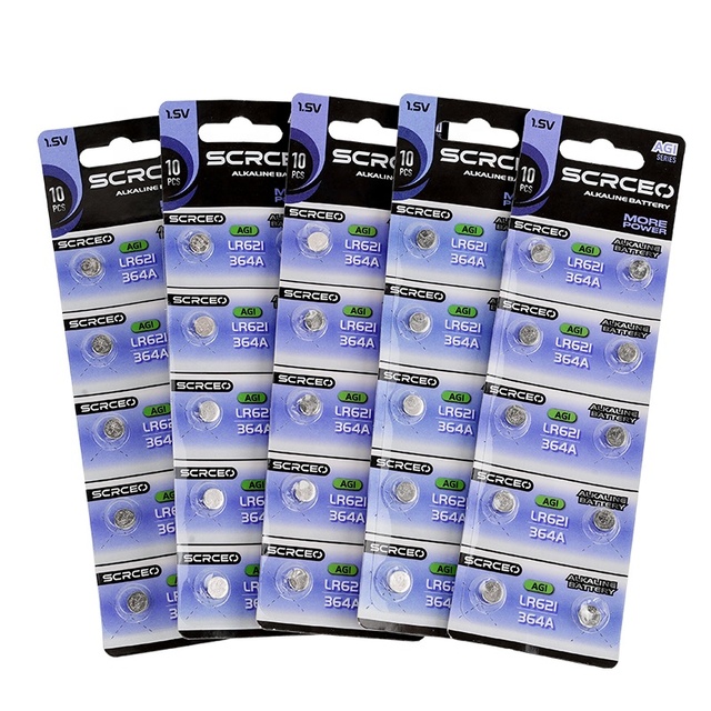 Cuanen Ag1 Button Cell Battery 1.5V Button Cell Battery LR621 L621 164 364 for Watch
