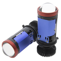 VAHID Q7 Projecteur LED Mini H4 Haute Puissance, Double Faisceau, 6000K, Étanche IP65, 4100 Lumens, Moto/Voiture, 12V, Blanc, Universel