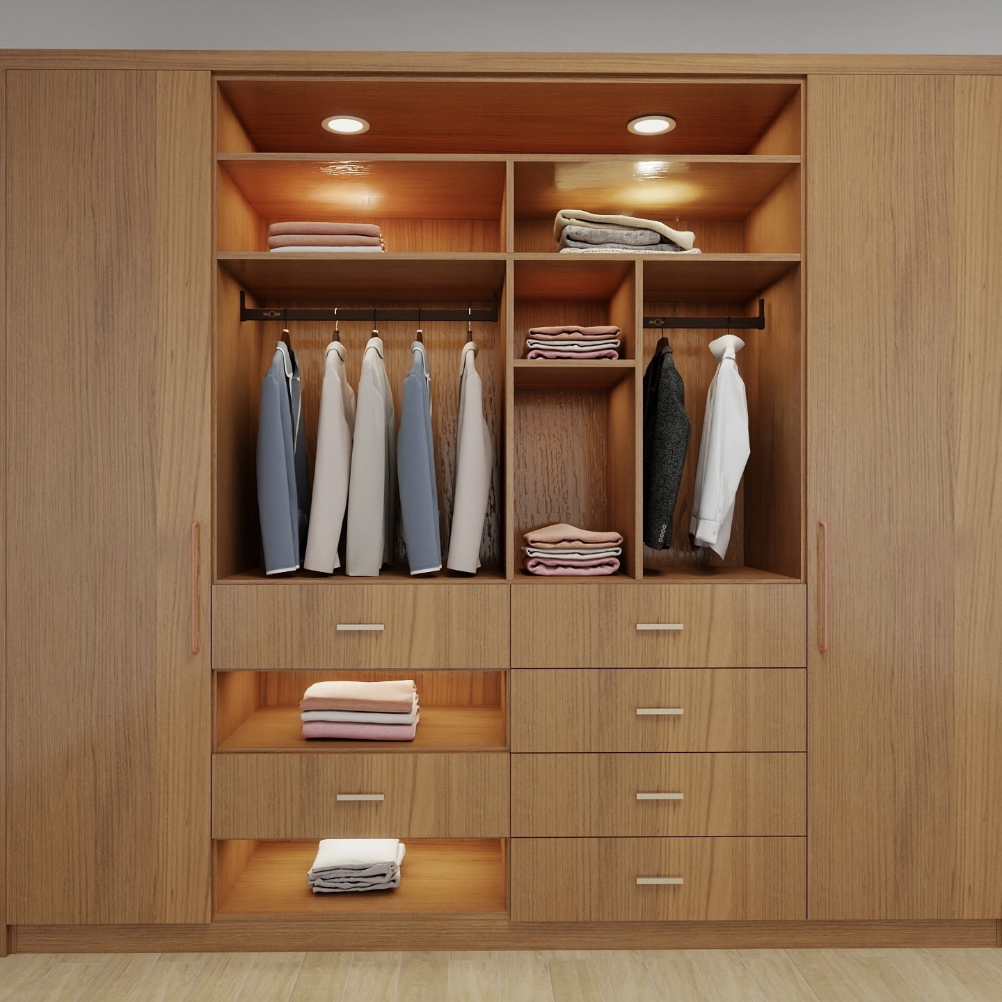 Chinese Supplier Modern Wardrobe Cabinet System Walk In Closet Storage Wardrobe Wooden Modular Custom Wardrobe For Clothes