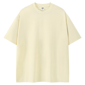 T-shirt personnalisé en coton mélangé épais 300 g/m² avec manches uniques – Vente en gros - Product Image 3