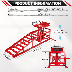 Bon marché Prix 3 tonnes Heavy Duty Auto Repair Oil Change Bracket Car Repair and Maintenance Lift Tool Hydraulic Car Ramp - Product Image 3