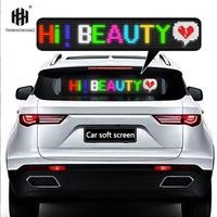 Grand écran transfrontalier P2 LED affichage Flexible pour téléphones mobiles voiture fenêtre arrière IP65 application extérieure affichage de texte SDK