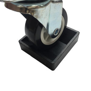 Tapis de meuble noir carré en caoutchouc anti-dérapant roulette tasses sous-verres de jambe canapé chaise pieds bouchons de lit anti-dérapant protecteurs de sol - Product Image 4