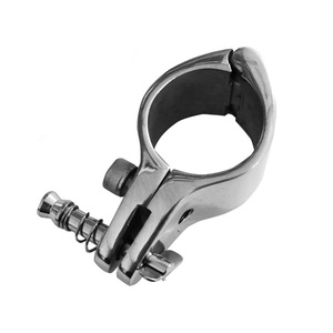 Collier de serrage en acier inoxydable 316 pour matériel marin, type clé, avec goupille et anneau de traction - Product Image 1