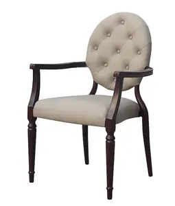 Luxury Retro European Classical 1 Seat French Louis Chair With Arm