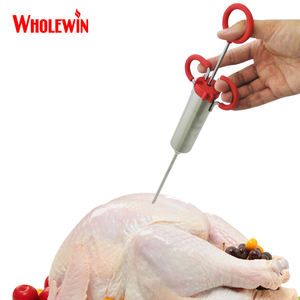 حقنة احترافية من الفولاذ المقاوم للصدأ لحقن اللحم مع إبر ماء مالح للشواء وشواء تركي وشواء خارجي - Product Image 4