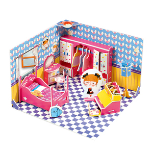 Chambre cuisine salle de bain enfants Puzzles papier bricolage Intelligence jouets heureux salon <span class=keywords><strong>Puzzle</strong></span> 3D pour enfants fête faveurs EXW - Product Image 5