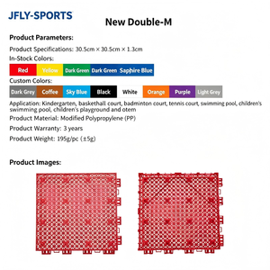 Wear Resistant Interlocking Floor <b>Tiles</b> Non Slip PP Mats Waterproof Shock Absorbing Easy Install for Kindergarten Basketball - Product Image 1