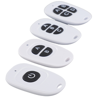 Télécommande universelle sans fil RF 433Mhz, 1 à 4 boutons, interrupteur automatique en plastique ABS pour porte de garage et lumière 12V