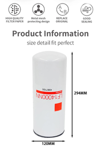 Filtres de maintenance LF14000NN pour remplacement de filtre à huile, compatibles avec les moteurs ISX ISX 15 - Product Image 5
