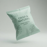 Pochette matelassée mate en BOPP et CPP laminé, résistante à l'humidité, avec thermoscellage pour l'emballage de chips de riz et de snacks en détail