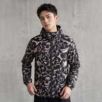 Veste zippée personnalisée, design coupe-vent, tissu surdimensionné, fermeture éclair thermochromatique, veste imperméable pour homme