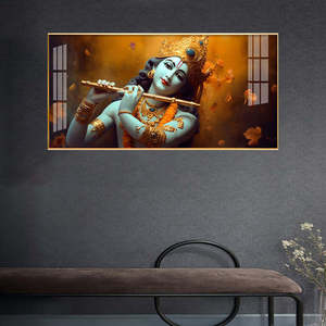 Nuovo Design Om Jai Shree Krishna Dipinto in Cristallo e Porcellana e <span class=keywords><strong>Stampe</strong></span> Artistiche Religiose Indiane <span class=keywords><strong>per</strong></span> Arredamento Soggiorno - Product Image 6