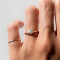 Bague en opale marquise lumineuse en argent sterling 925, bijoux uniques et modernes en pierre naturelle personnalisés pour femmes