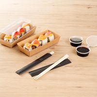 Baguettes jetables style classique à surface lisse en bambou avec logo LOGO personnalisé