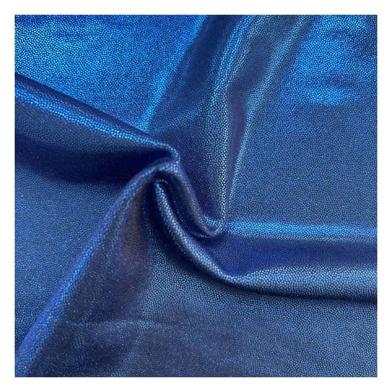 Siyuanda luxury polyester heavy blue shiny satin gilding Plain soft fabrics for ladies clothing