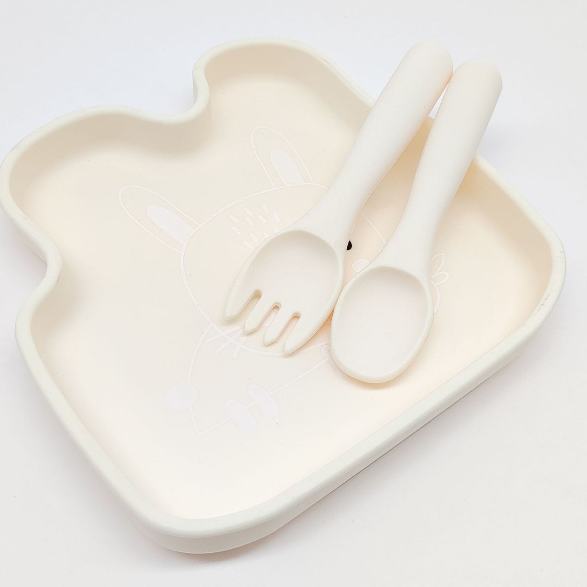 Assiette Lapin, Blanc Vanille