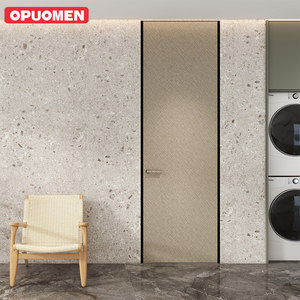 Nhà Máy Giá Tùy Chỉnh Đu Mở Contemporary Nội Thất Nhôm Khung Bằng Gỗ Hidden Cửa - Product Image 2