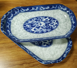 Chaozhou-platos de <span class=keywords><strong>porcelana</strong></span> blanca y azul, juego de platos de <span class=keywords><strong>porcelana</strong></span> personalizados, venta al por mayor de fábrica - Product Image 4