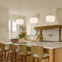 Luminaire suspendu SIMIG, style vintage français minimaliste, en verre et laiton, avec douille E26, pour salle à manger, bar, maison d'hôtes, cuisine, table à dîner