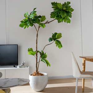 Arbres <span class=keywords><strong>à</strong></span> <span class=keywords><strong>pain</strong></span> artificiels de haute qualité <span class=keywords><strong>arbre</strong></span> de Simulation en plastique vert décoration intérieure extérieure Offre Spéciale d'usine Pot de Type d'herbe - Product Image 3