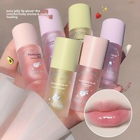 Huile à lèvres hydratante et cristalline Gegebear Private Label, base de rouge à lèvres pour femme, soin des lèvres au miel, anti-rides, cosmétique de beauté