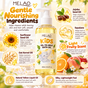 Huile de bain pour bébé et enfant 2 en 1, huile pour cheveux et corps, hydratante, nettoyage doux, parfum fruité, huile de bain pour bébé - Product Image 4