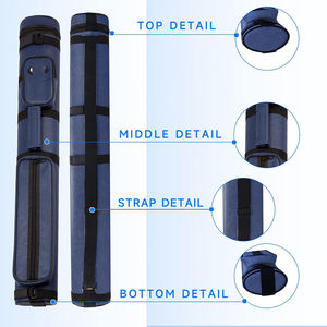Étui de queue de billard personnalisé imperméable à 2 queues et 4 shafts, sac de queue de billard à 6 trous pour neuf boules, échantillon gratuit - Product Image 2