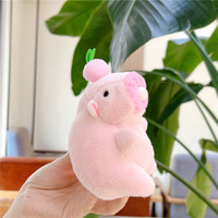 Peluche Capybara soufflant des bulles, poupée cochon d'eau, star d'Internet, porte-clés, petite poupée pour filles