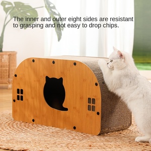 Tablero para rascar gatos Nido Resistente al desgaste Vertical Ecológico Madera de alta calidad Doble capa Integrado Gato Sofá Gato Casa Spot - Product Image 2