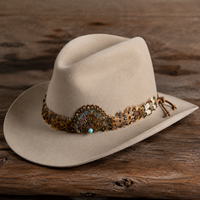 Bandeau de chapeau en plumes de coq naturelles lavées, avec franges et ruban, pour hommes et femmes, style cowboy, fedora, accessoire de coiffure et de costume