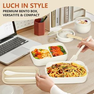 Design Dual-Tier BPA Free Eco-Friendly Plastic Food Grade Microwavable Stackable Leak-Proof Heatable Lunch <b>Box</b> Set - Product Image 4
