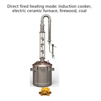 Alambic en cuivre de 100 L, distillateur commercial pour la production de whisky, de vodka, de brandy et d'alcool