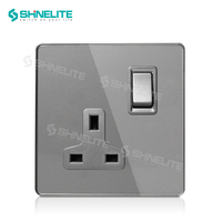 Sakelar dinding Panel akrilik elektrik harga pabrik standar Inggris dengan garansi 15 tahun