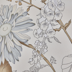 Draps de lit imprimés avec des textiles de maison de fleur de vigne - Product Image 3