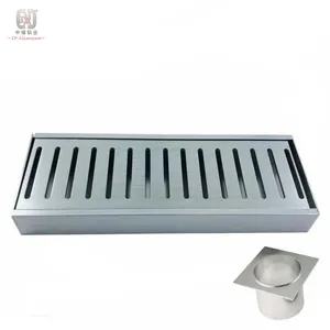 Zp Aluminium Douche Drain Floor Hot Zwarte Douche Afvoer \/Lineaire Afvoer Zwarte Rooster Drainage Grille Afvoerputje Oem \/Odm