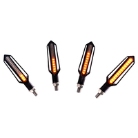 Clignotants LED Autodragons pour moto, clignotants intégrés avec relais, flèches rouges, feux de freinage pour moto