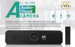 OEM All-in-One Ultra HD 4K Videoconferencia Reunión <span class=keywords><strong>Webcam</strong></span> 3X zoom Enfoque automático Cámara de barra de video ultra gran angular - Product Image 5