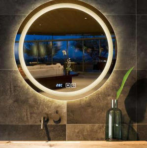 Espejo de tocador LED Circular moderno Premium, interruptor inteligente de pantalla táctil antivaho para baño, salón, sala de estar, hoteles, hospitales - Product Image 6