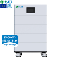 Batterie au lithium haute tension empilable pour entrepôt UE, 15 kWh, 20 kWh, 30 kWh, 50 kWh, 51,2 V, 100 Ah, stockage d'énergie domestique, batterie LiFePO4