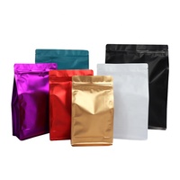 Sachets refermables en mylar sac de papier d'aluminium mat auto-scellé d'or pour l'emballage de sac debout de nourriture