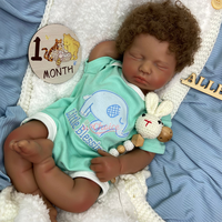 Poupée Reborn Bébé Cheveux Implantés Personnalisés 20 Pouces LOULOU Corps Entièrement en Silicone Lesté Toucher Réaliste Poupée de Collection pour la Revente